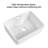 White Ceramic Above Counter Bathroom Sink Basin – Artistic Modern Design | Durable, Easy To Clean & Stylish For Vanities