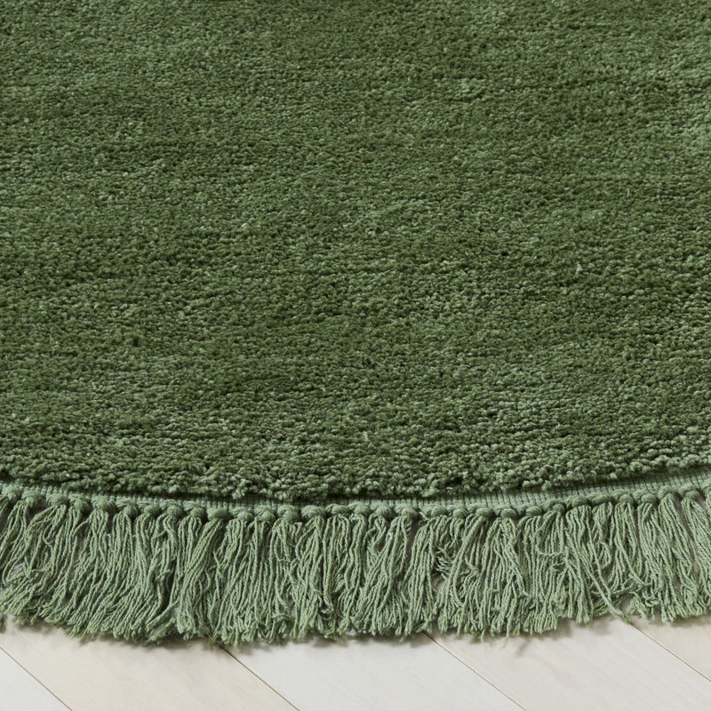 Tapis de couleur unie performance touffeté à la main Vermont 575, Rond 5 pi