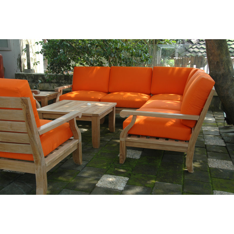 Riviera Outdoor 8 - Piece Teak Conversation Set