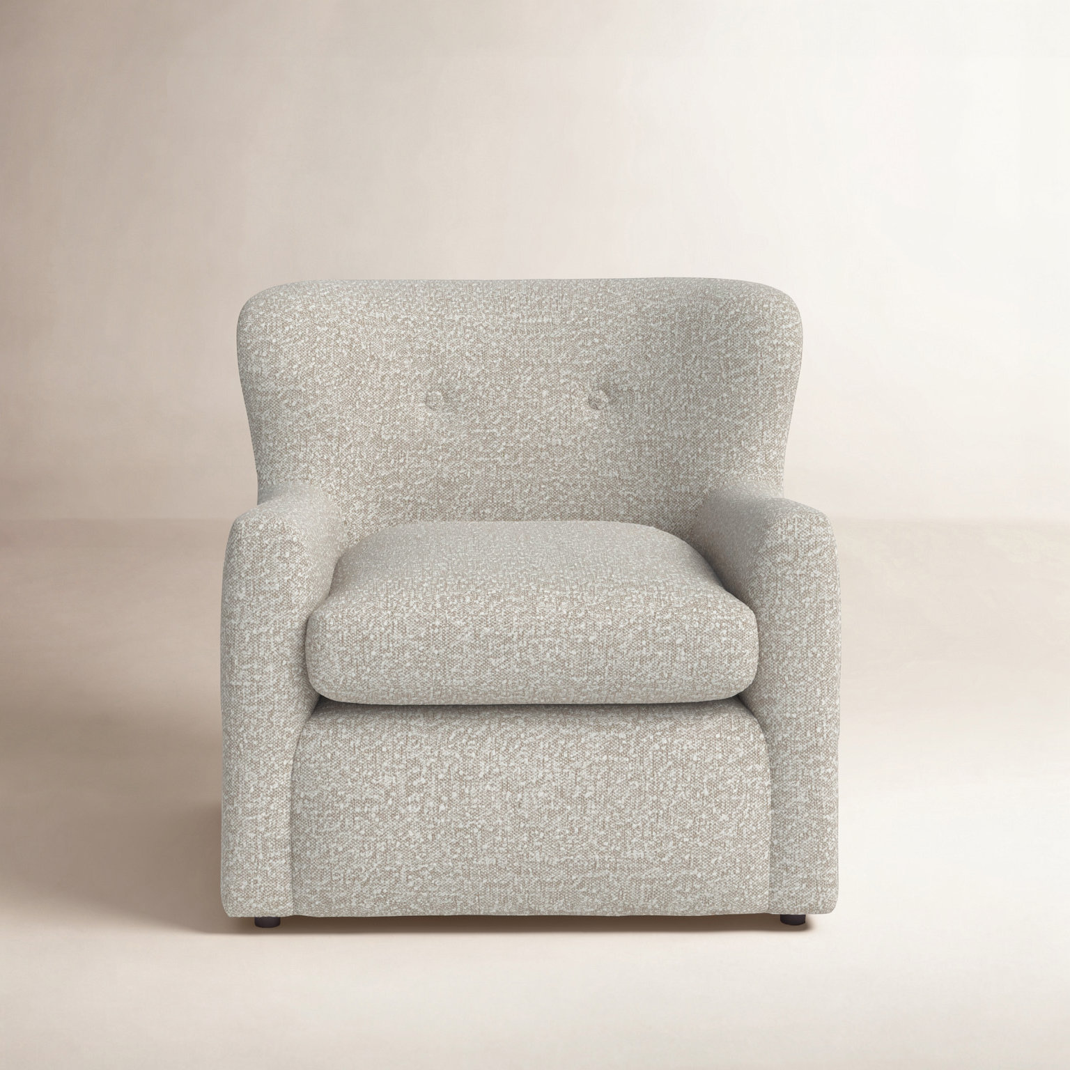 Bendigo Upholstered Wingback Chair, Ivory Boucle