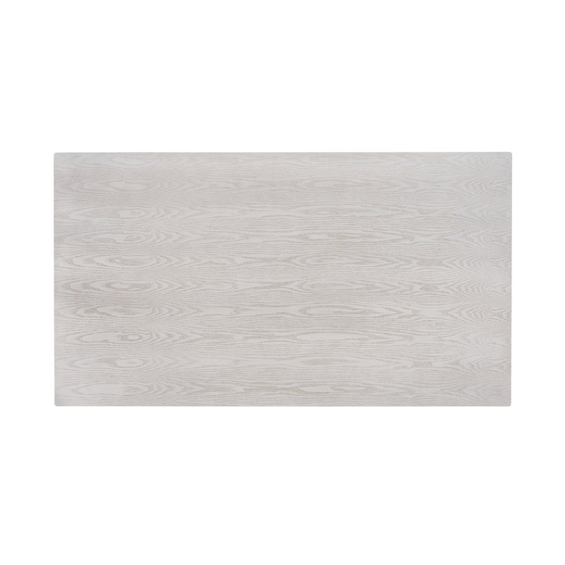 Table de salle à manger avec finition naturelle - rectangulaire pour les repas de famille. Base à double piédestal. Fabriqué à partir de matériaux comme le bois d'hévéa et le placage de frêne. Conception élégante. 39,89 po de profondeur, 70,3 po de largeur, 29,88 po