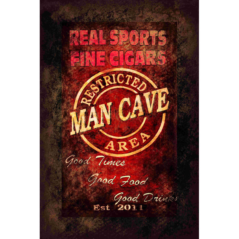 " Restricted Man Cave Area ", 24" W x 36" H