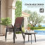 Ensemble de 4 chaises d'extérieur empilables à haut dossier Outsunny