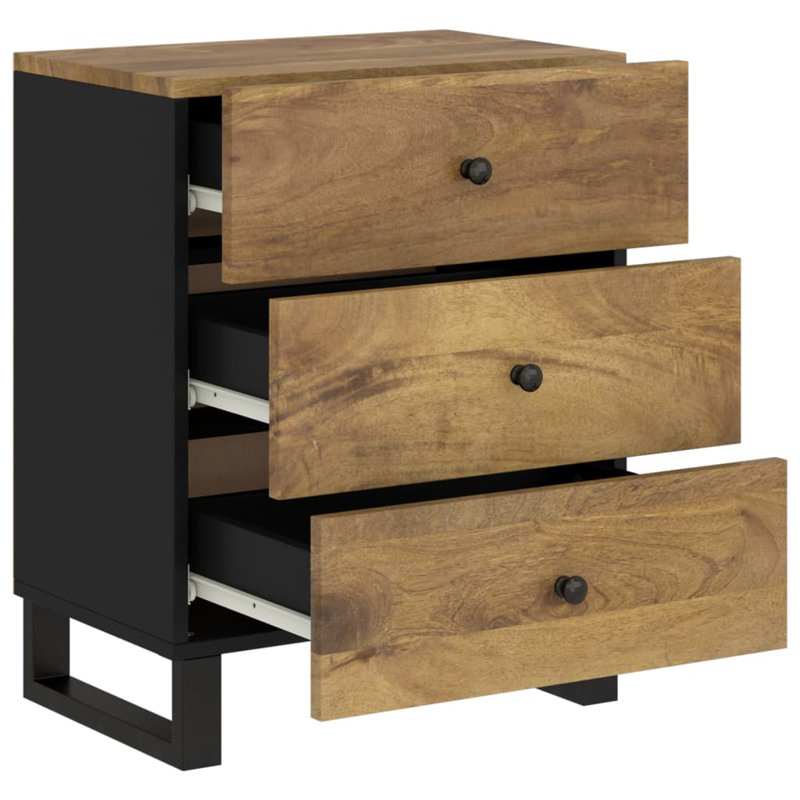 Alberta 55cm W Metal Bedside Table
