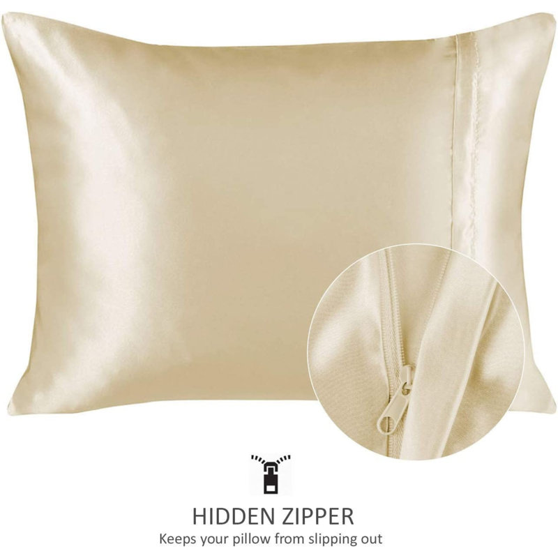 Satin - Set of 2, Ivory, Queen