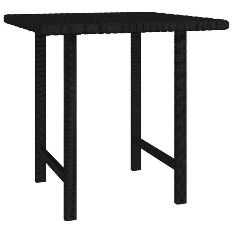 Tables d'appoint Latitude Run® 3 pièces en poly rotin noir, Noir