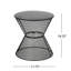 Table d'appoint - Mobilier d'extérieur, fer, noir mat, aspect maille Breezy, 18,07 po Profondeur, largeur, hauteur de 18,36 po en apparence, structure, X