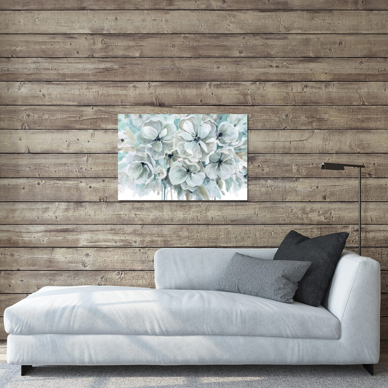 «Teal Harmony I» par Carol Robinson - impression non encadrée, H 16 po x l 24 po x P 0,25 po