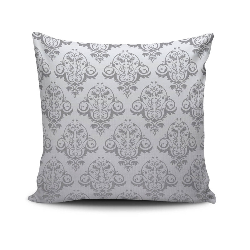 Coussin décoratif, 17,0 x 17,0 pouces, 50% coton / 50% polyester, lavable à la machine, repassable, rembourrage en silicone, fermeture à glissière dissimulée | Coussin décoratif doux et élégant pour le salon, la chambre à coucher et le bureau