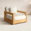 Montford Teak Patio Chair with Cushions-2046418003