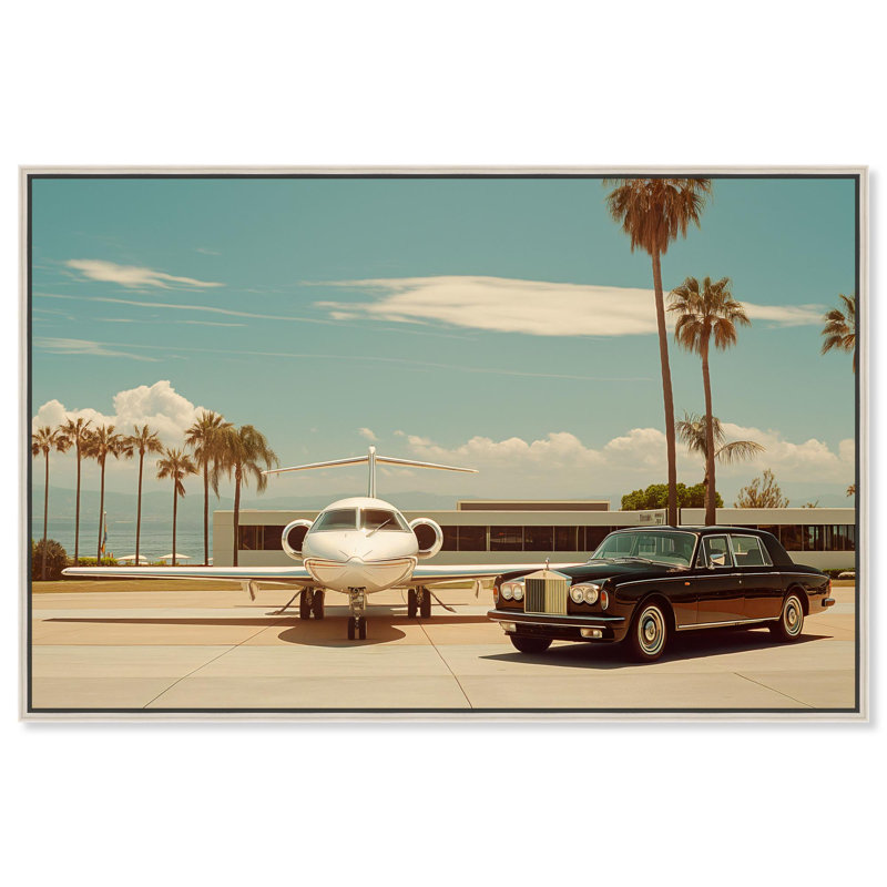 Art Remedy, photographie rétro sur toile, ciel rencontre la route, 21" H x 31" W, Encadrement argenté