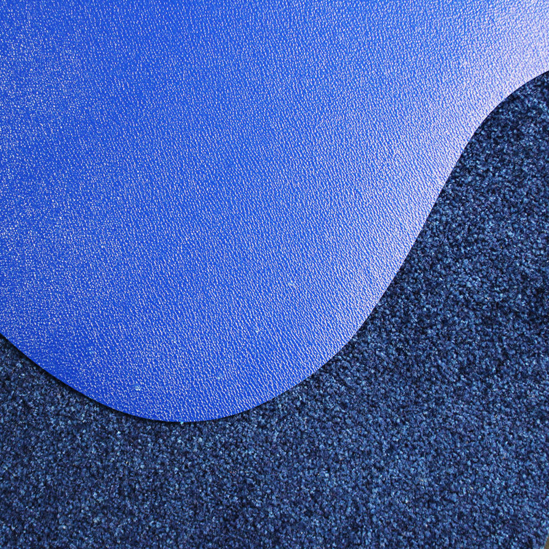 Floortex Blue Multi-Purpose Mat for Carpets - 40" x 40", Carribean Blue