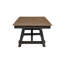 Table de salle à manger à rallonge de style maison de campagne 1 pièce Mobilier en bois avec deux pieds en tréteaux