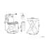 Bistro Set FIORI Metal Off-White