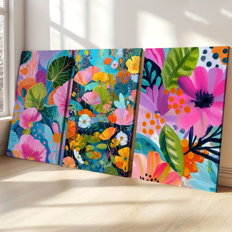 3 Piece Wrapped Canvas Wall Art, 45 cm H x 90 cm W