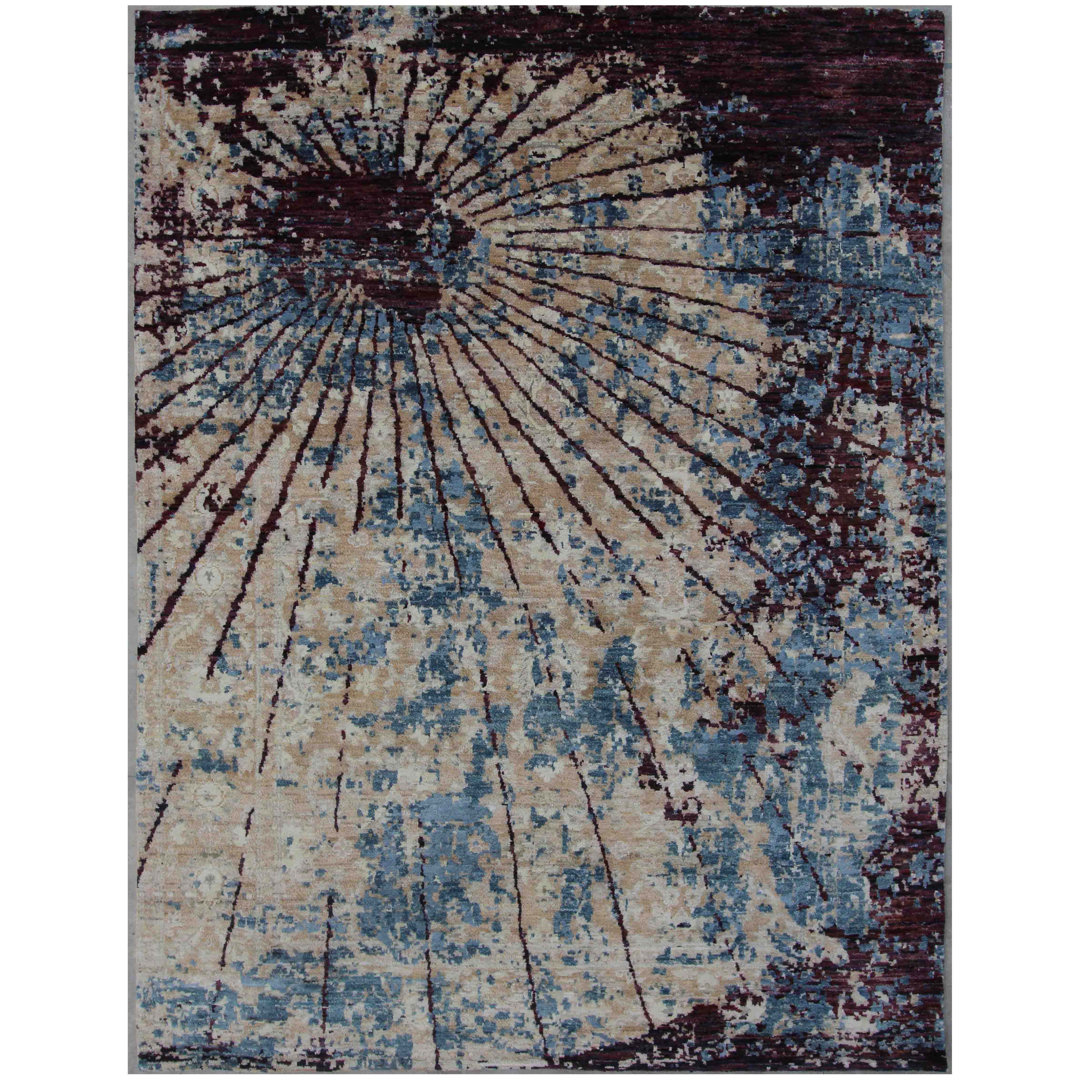 Geometric Hand Knotted 182cm X 240cm Area Rug