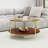 Modern Gold Round Double-Layer Coffee Table