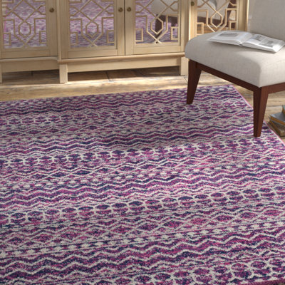 Christa Geometric Fuchsia/Navy Area Rug