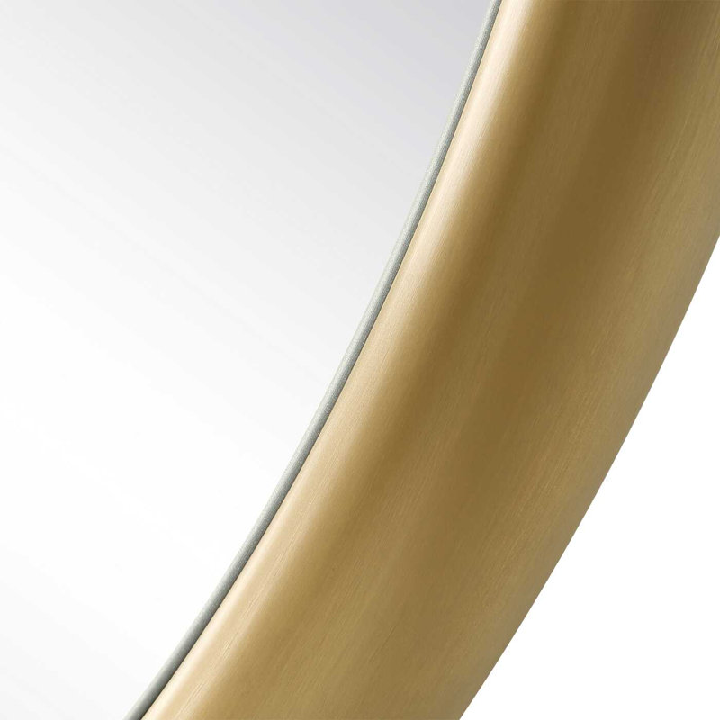 Kacey Modern Brass Round Mirror