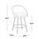 Matisse Highback 26" Fixed-Height Counter Stool With Tapered Metal Legs & Round Footrest - Set Of 2