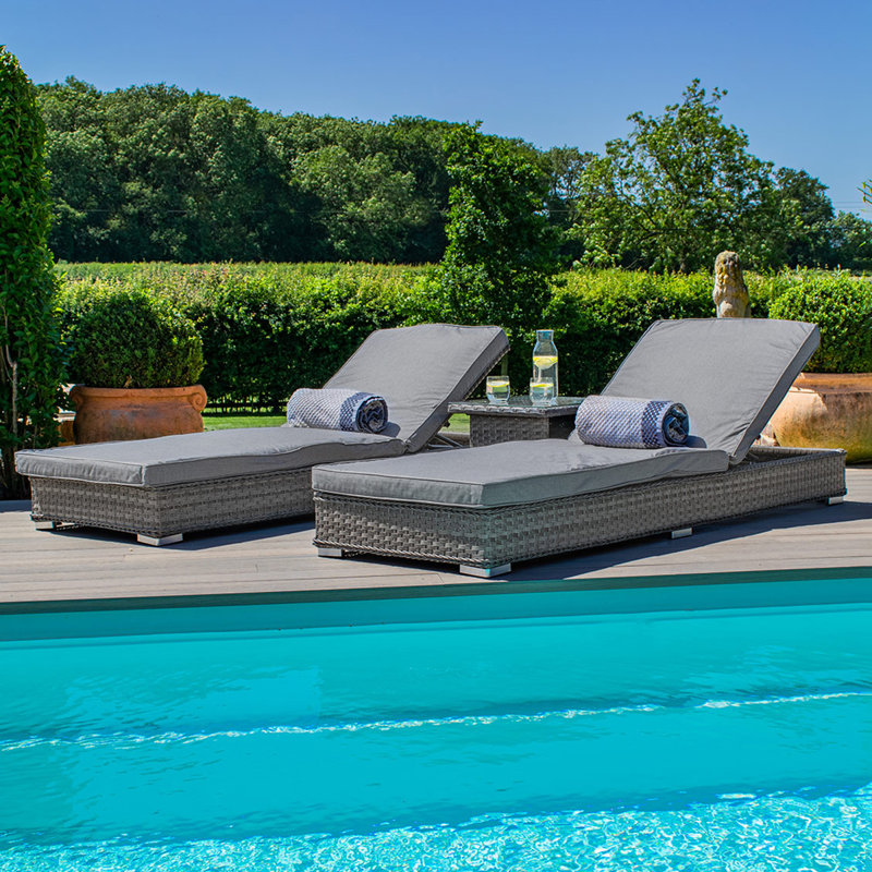 Blaisdell Sunlounger Set - Grey