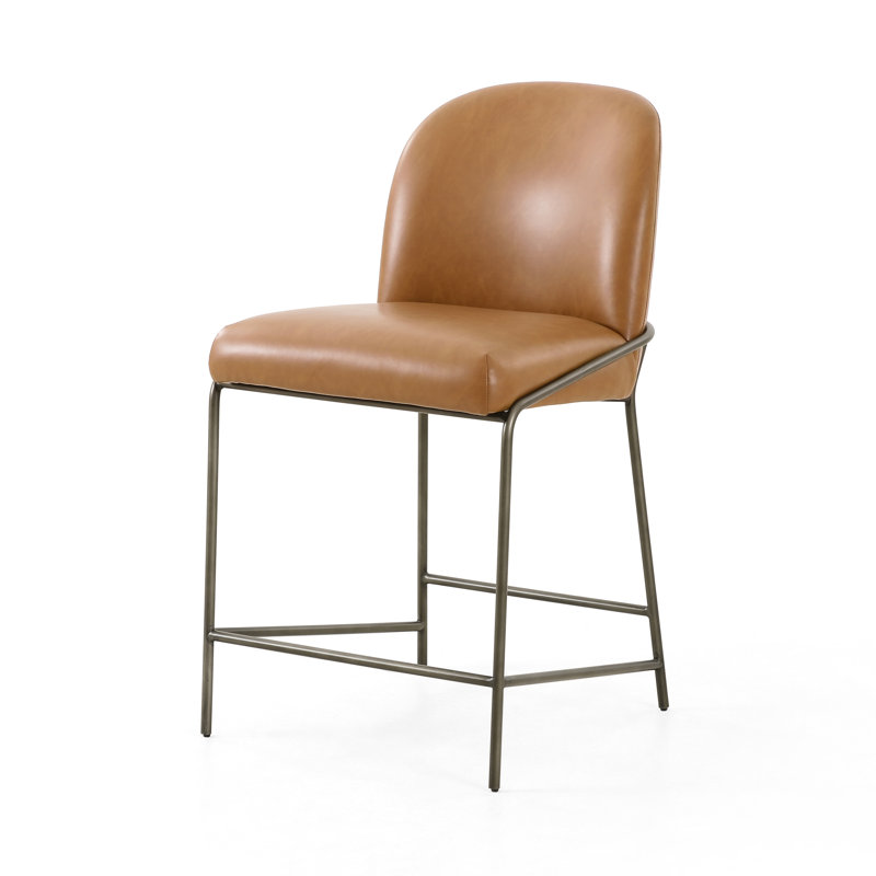 Tabouret de comptoir 25 po Laina, Tabouret de comptoir (siège d'une hauteur de 25 p, Mélange de polyester blanc