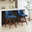 Tabouret de bar pivotant à hauteur de comptoir 26 po - Tissu-141487003