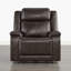 Fauteuil inclinable électrique en cuir véritable Zero Wall-2134244504