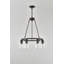 23.62'' Modern 6-Light Black Wagon Wheel Chandelier With Light(No Bulbs) For Bedroom Bathroom,Living Room--E26--Coffee Brown