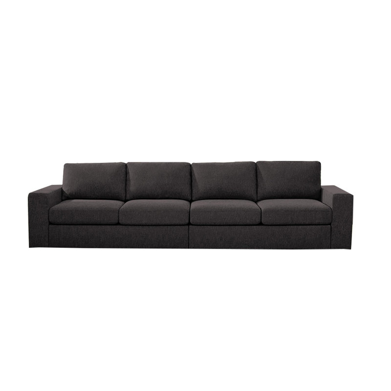 Pedro Upholstered Sofa, Dark Gray Linen Blend