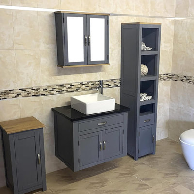 Braintree 751 mm Single Vanity with Vessel Ceramic Basin