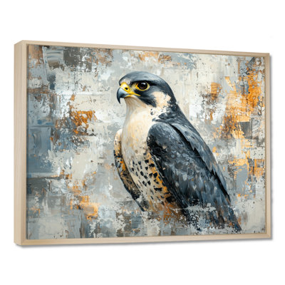 Peregrine Falcon Hauk Portrait II - hawk Canvas Wall Art