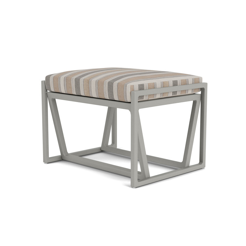 Summit Outdoor Ottoman, Platinum, Purveyor Pewter