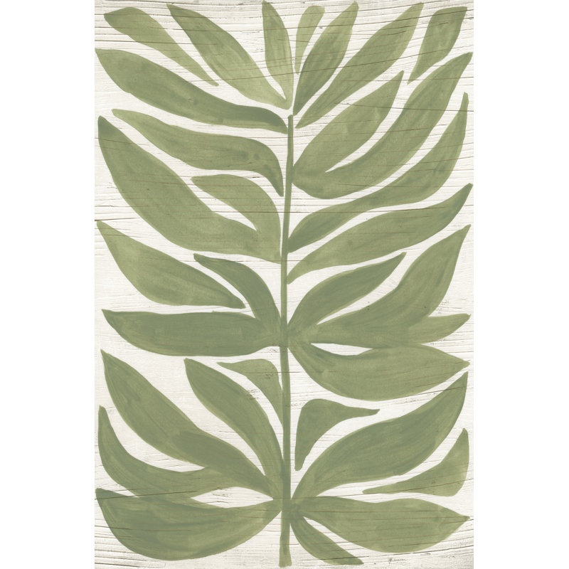 Driftwood Palm Leaf II by June Erica Vess - Wrapped Canvas Painting, 46cm H x 30cm W x 3.8cm D