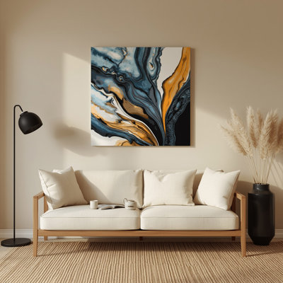 Watercolor Abstract 78 Beige Metal Wall Art