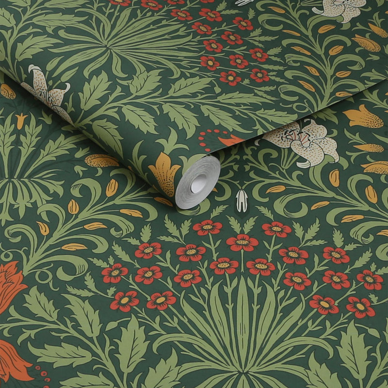 10m x 52cm Textured Matte Wallpaper Roll, Green