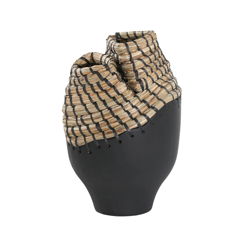 Vase de table en bois de teck Fannie