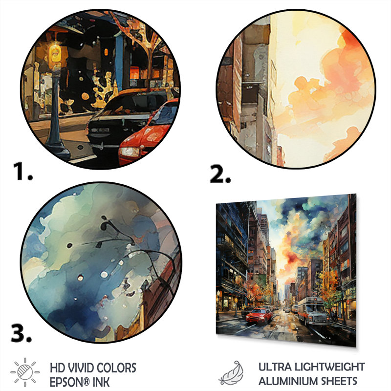 The Last City Of The Future II - Science Fiction Metal Wall Art, 36" H x 36" W