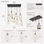 Luminaire suspendu en forme de cloche à 8 lumières Aldahir