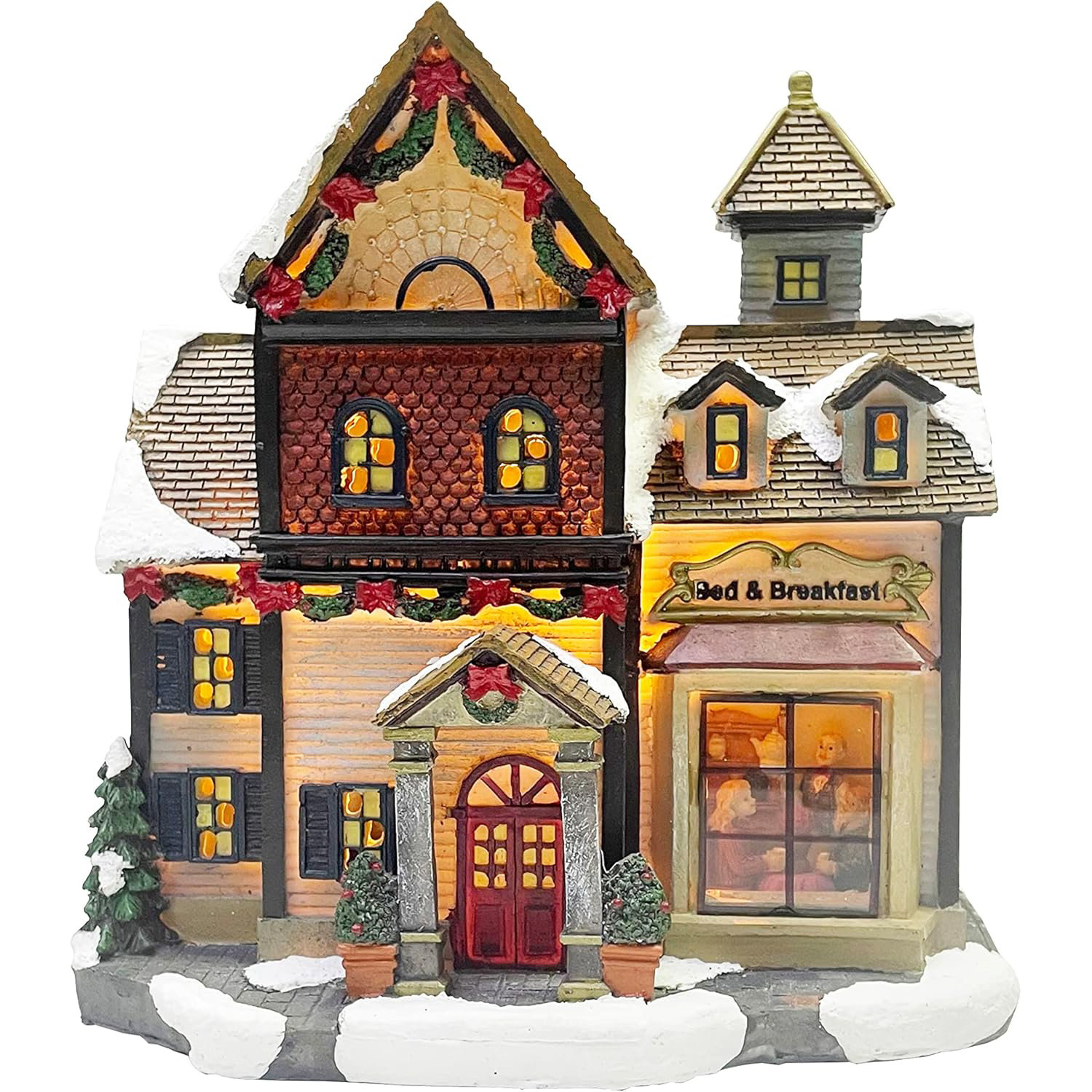 MOMENTS IN TIME Christmas Village 20 Pc Set, With LED Lights NIB