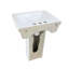 Lavabo de salle de bain rectangulaire en porcelaine vitreuse avec trop-plein weewash pour enfants-46019702-46019703