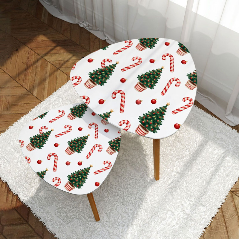Ensemble de 2 tables basses gigognes Triangle
