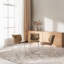 Ensemble de 4 chaises d'appoint avec finition beige, similicuir moderne de style Mid-Century, dossier haut capitonné, pieds en métal