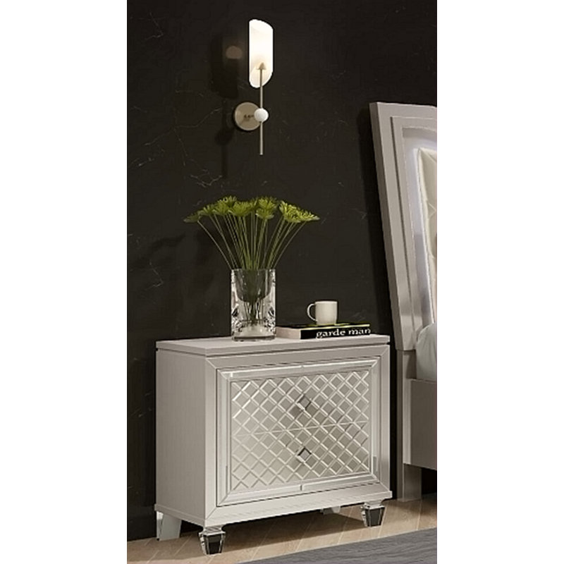 Table de chevet glam champagne