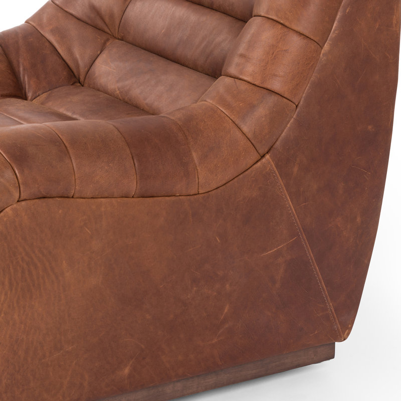 Binx Leather Swivel Lounge Chair