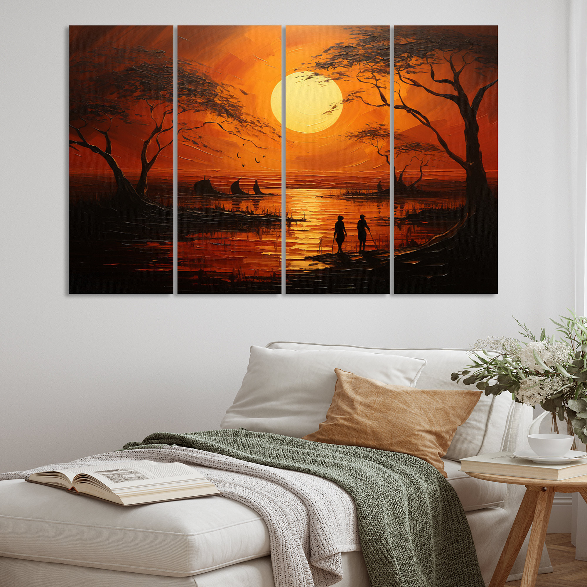 DesignArt African Tribal Sunset II - African Tribal Metal Wall Decor ...