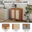 Armoire de rangement autoportante en rotin avec portes et tablettes réglables, armoire de rangement d'appoint, buffet moderne pour salon, salle à manger, cuisine, noyer