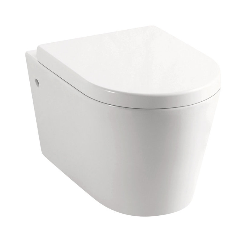 White Stone LPF Elongated Wall Mounted Kit (Seat Included)