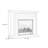 White Solid + Manufactured Wood Freestanding Fireplace