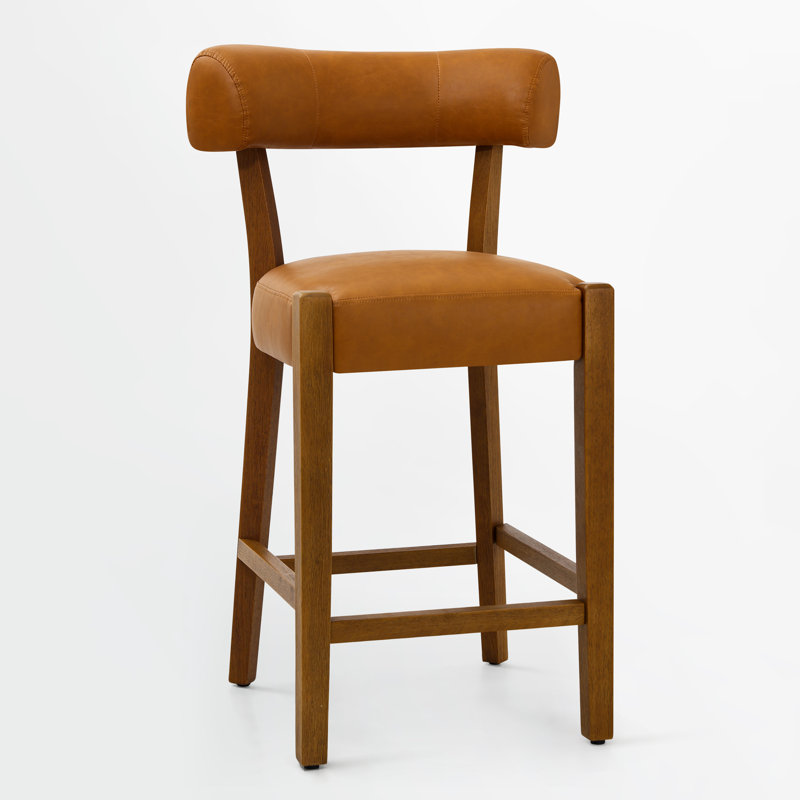 Tabouret de bar 26 po Mid-Century, Brun, 2